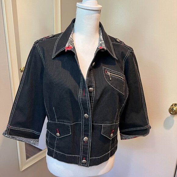 City Girl Nancy Bolen 2 pc Lightweight Embellished Silk trim Pant Set, Size 10 - Picture 4 of 16